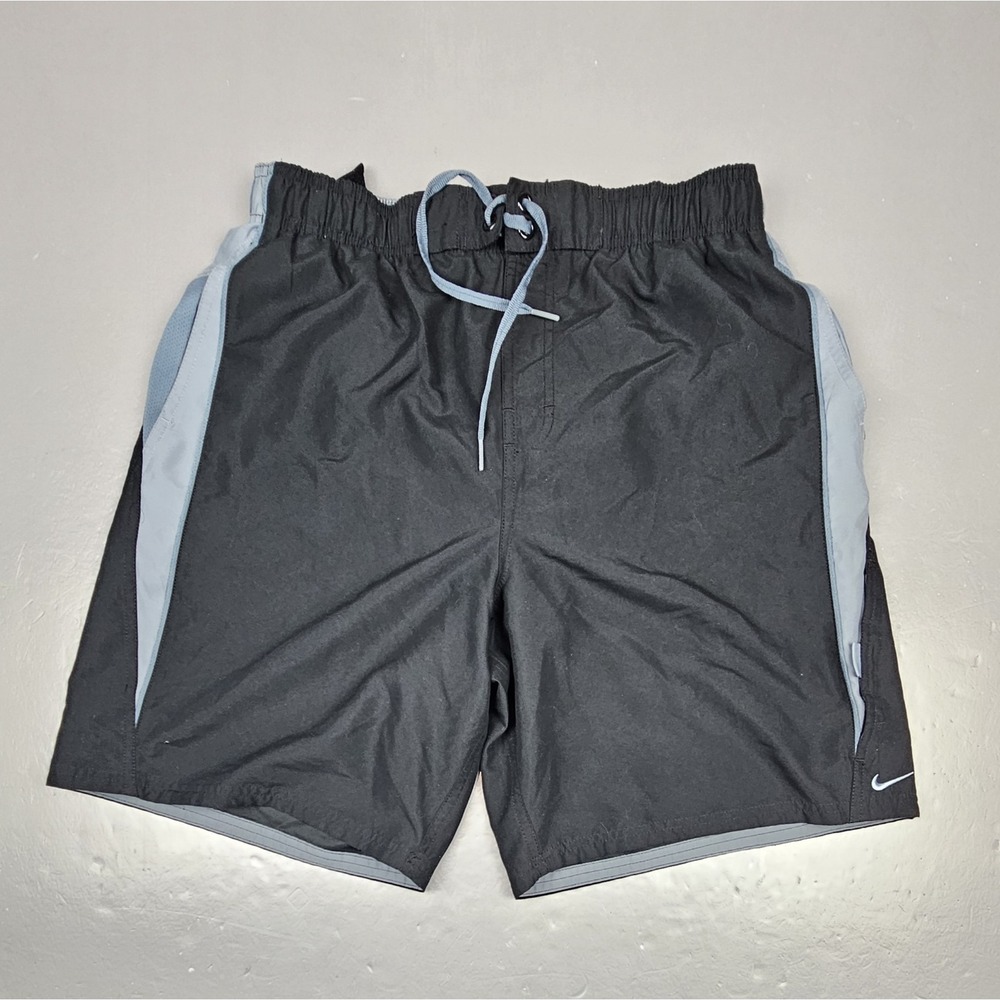 Nike Board Shorts Large. Black Gray Y2k Swim Trunks Mesh Lined Trunks Swimwear
